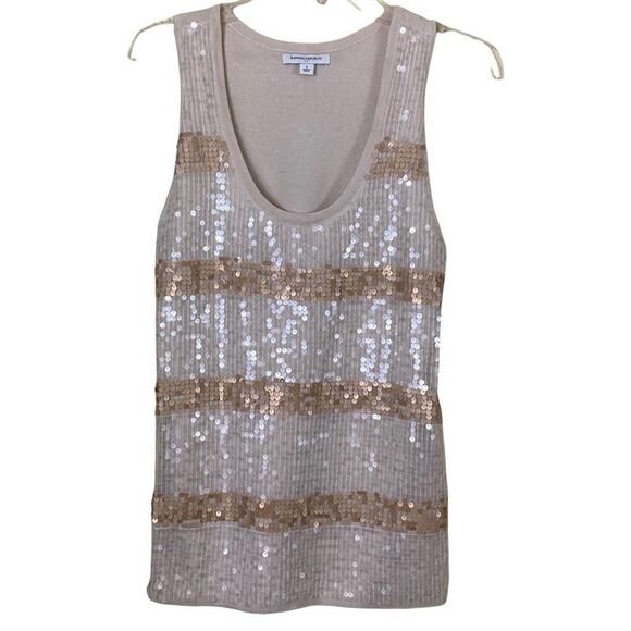 Banana Republic Sequined Deep Scoop Neck Sleeveless Sweater Size Small - Picture 1 of 6